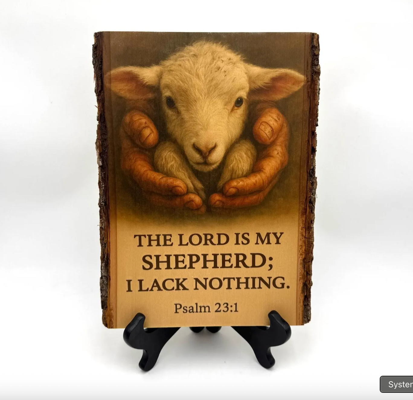 The Lord Is My Shepherd Printed on Wood Psalm 23 Bible Verse Sign