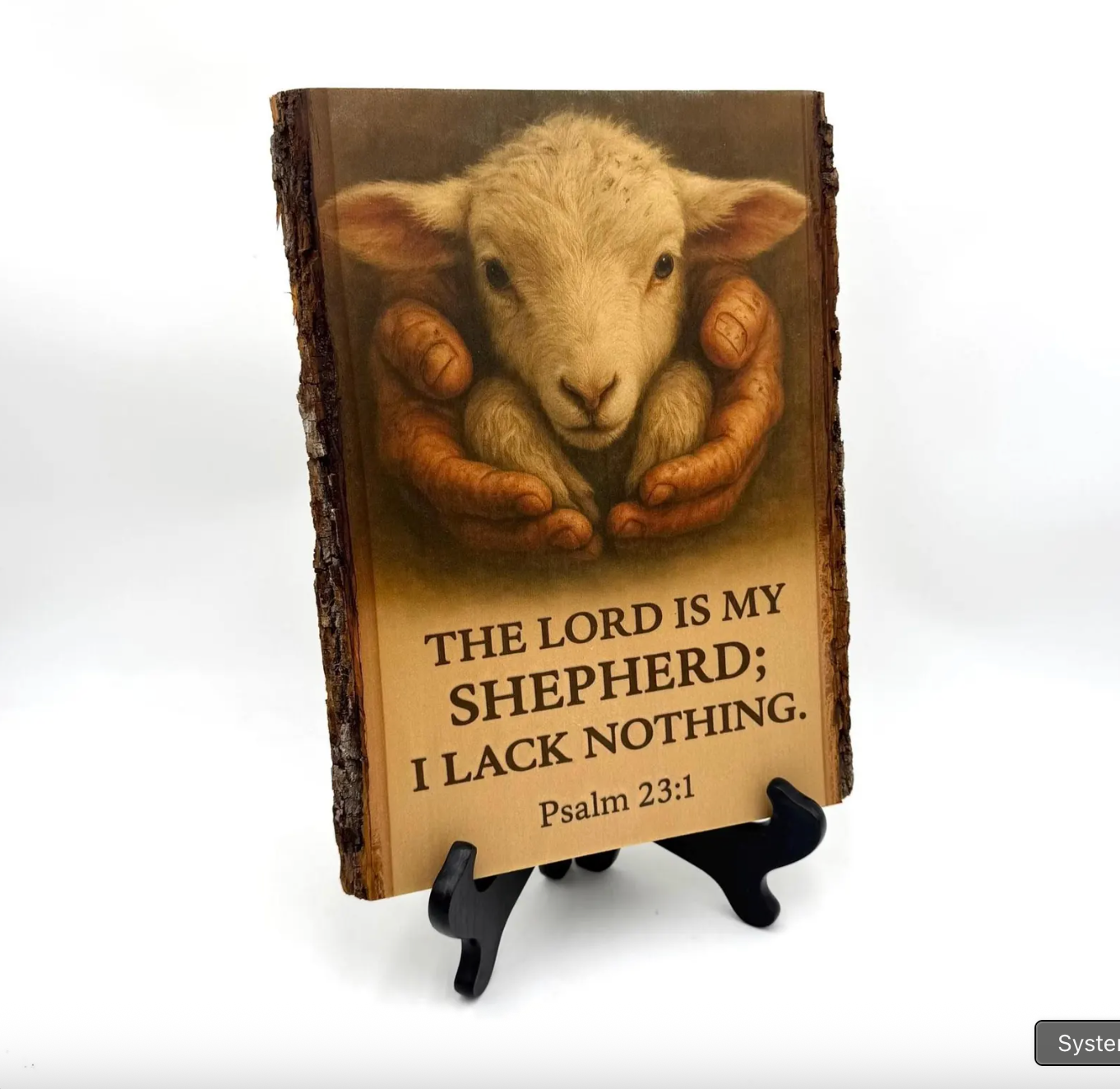 The Lord Is My Shepherd Printed on Wood Psalm 23 Bible Verse Sign