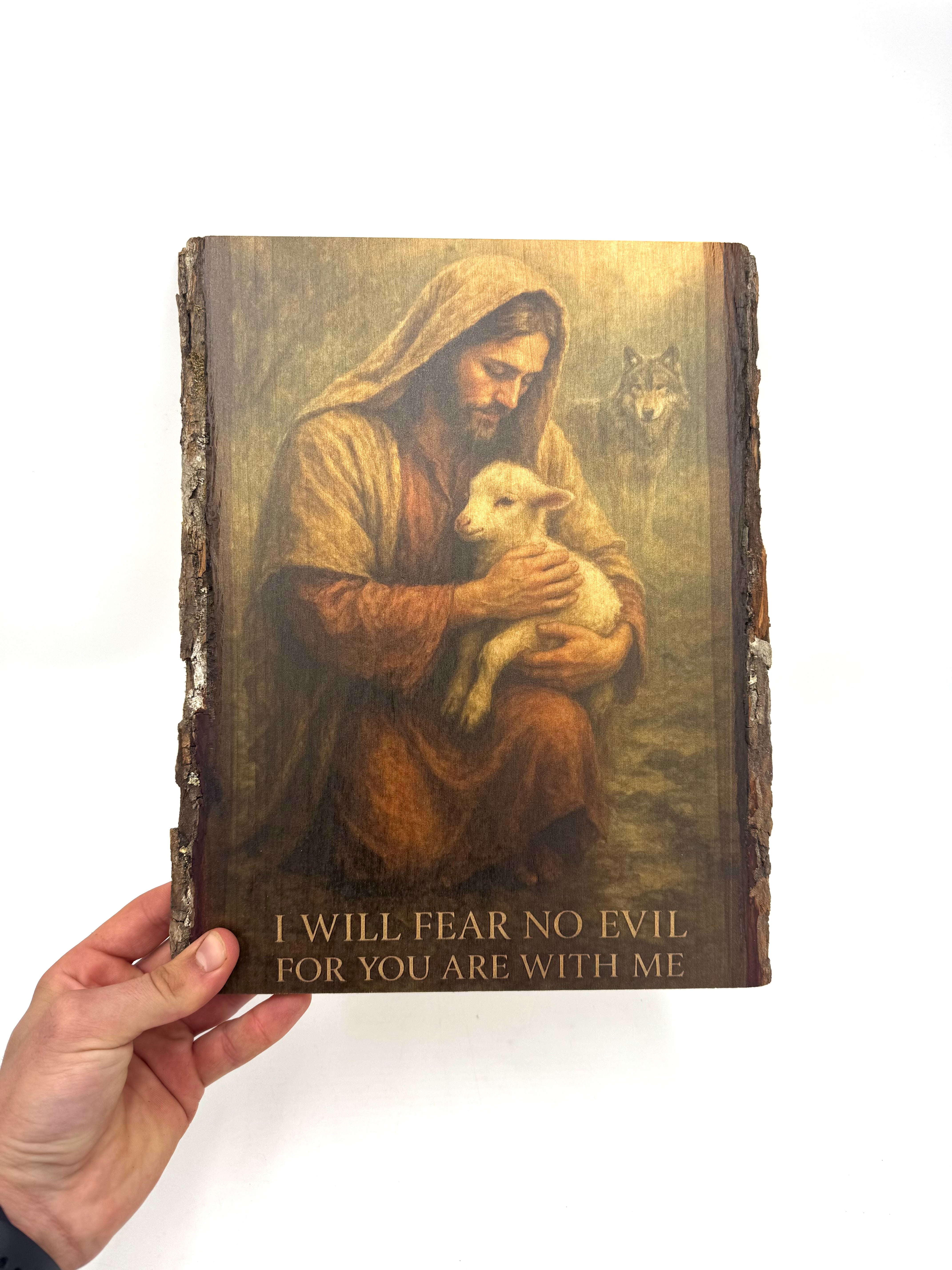 I will fear no evil for you are with me, Bible Psalm Wall Art